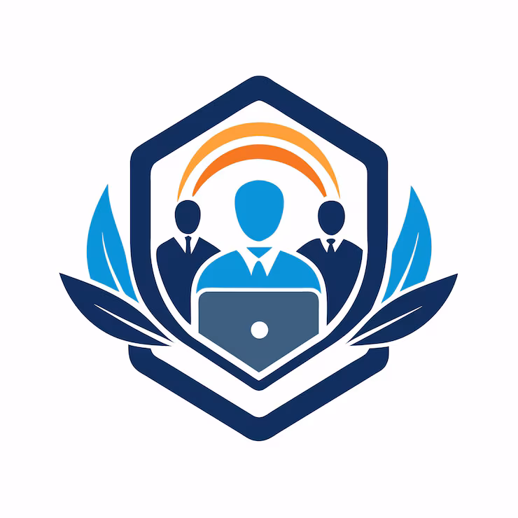 blue white logo with three men circle with picture man circle with picture man circle with rainbow center 1205884 4061